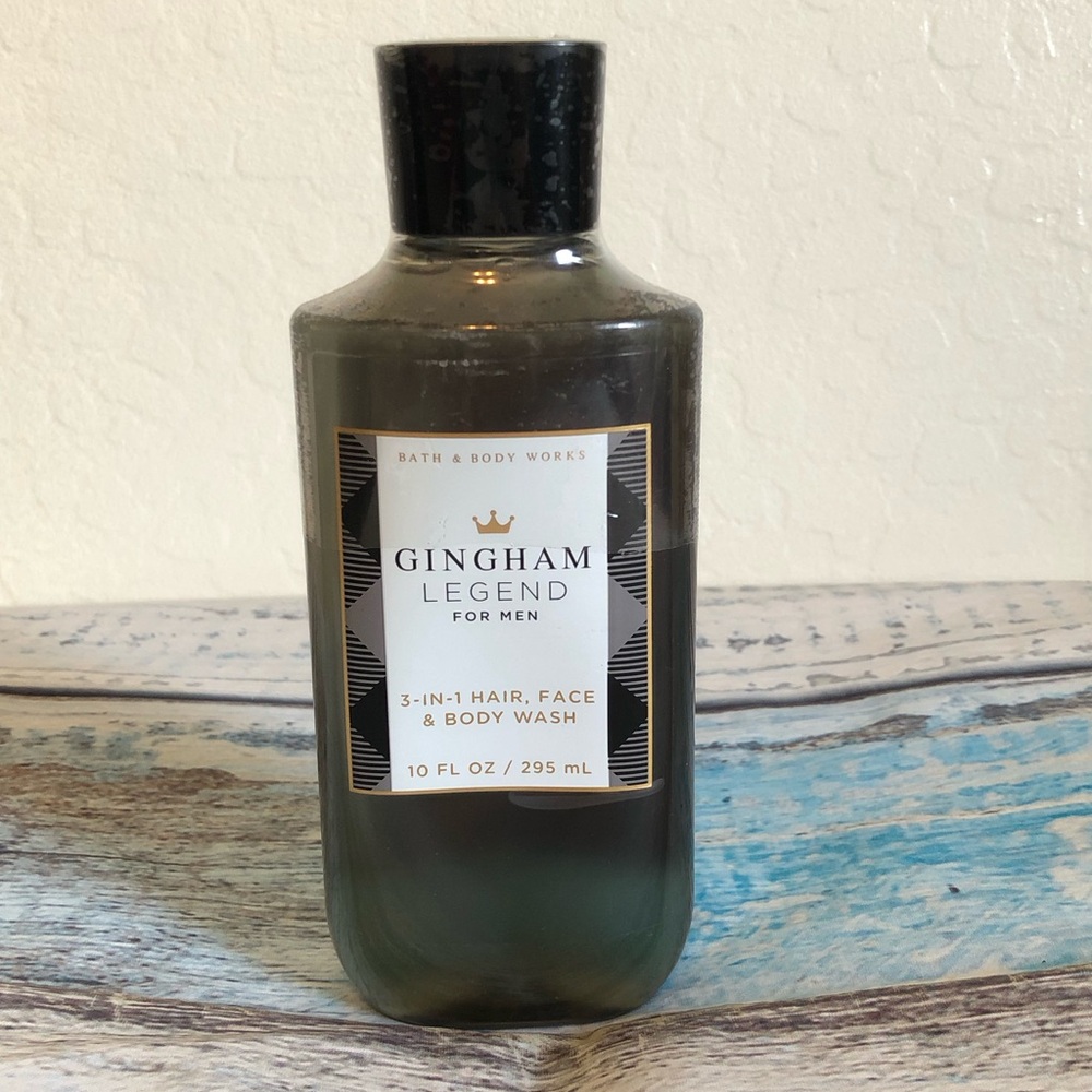 Bath & Body Works Gingham Legend Mens Collection 3-in-1 Hair Face & Body Wash